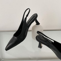 파이 여성용 스틸레토 절개라인 폴디드 밴딩 슬링백 5cm NF_1302