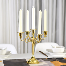 올나인 럭셔리한 인테리어 5단 촛대, 골드
