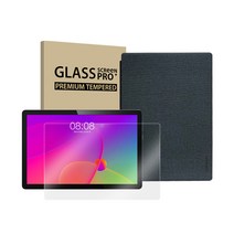 태클라스트 APEX 멀티미디어 태블릿PC T10PRO + 강화유리필름 + 커버 케이스 세트, 그레이(태블릿), 블랙(케이스), 32GB
