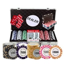 후니겜블 국제규격 14g 데칼크레이 포커칩 300p 가방세트, 랜덤 발송(포커칩)