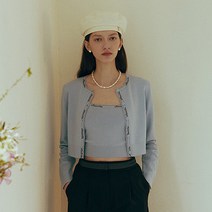 로라로라 여성용 LOGO JACQUARD KNIT CARDIGAN