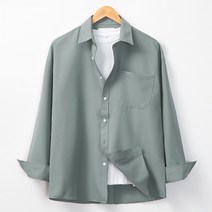 레이먼 남성용 글랜 오버핏 포켓 카라 셔츠