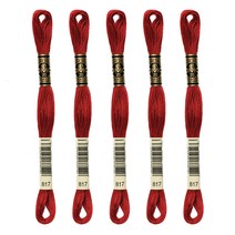 브랜드얀 DMC 25번 면사 자수실 5p, 817번, 8m, 5개