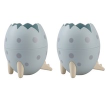 아티고 비비드 깨진 공룡알 스타일 펜꽂이, 블루, 2개