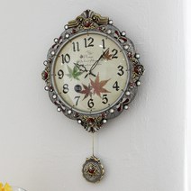 무소음 로즈메이플 주물 추벽시계 HSC-513, 실버펄