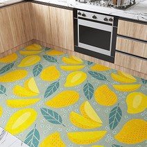 보기만해도 상큼상큼 과일 방수 주방 발매트, 망고