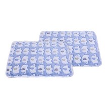 포시럽 코끼리 극세사 강아지 담요 2p, 블루