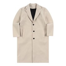 파이브엑스라지 남성용 오버핏 모직 롱 코트