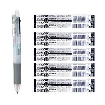 제브라 사라사 멀티펜 3+S + 리필심 블랙 JK-0.5 5p, 투명, 1세트