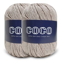 니뜨 코코 코튼실 60g 2p, 104 핑크베이지