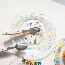 솜씨키트 물전사 디저트 접시 꾸미기 DIY 키트, 파티 타임, 1개