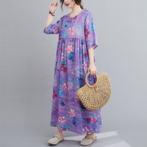 소프트홀릭 빅사이즈 린넨 롱 원피스