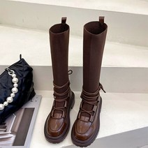 몬드스팟 레이스업 니트삭스 워커 롱부츠 4.5cm YT_RB389