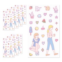 달퐁이네문방구 All About Me 리무버블 스티커세트, 딸기, 8세트