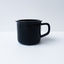 란데르스 에나멜러스 도자기 머그컵 370ml, 1개, 블랙