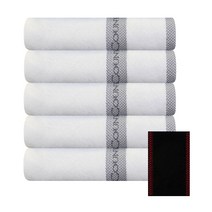 송월타월 CM 에린 미니바스 세면타월 250g 뱀부얀 혼방사 5p + 프리미엄 블랙때밀이 세트, 아이보리(세면타월), 레드(블랙때밀이), 1세트