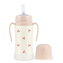 그로미미 스테인리스 체리쉬 빨대컵 300ml, 스윗피치, 1개
