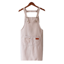 캔버스 데님 심플 앞치마, 라이트카키, 1개