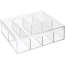 별처럼 티백 액세서리 화장품 다용도 보관함 아크릴 케이스 26 x 26 x 8.5 cm, 1개