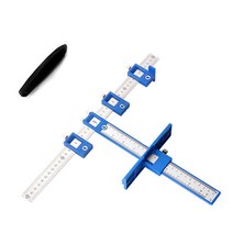 Dr리빙스토어 다용도 목공 펀칭 드릴 가이드 T형 정밀 목공자 DIY 블루, 1개