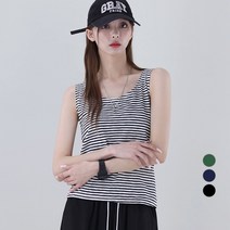 어썸어라운드 여성용 컬러 스트라이프 나시