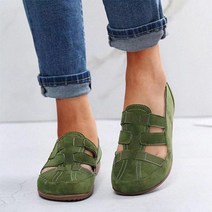 데일리 캐쥬얼 스웨이드 고무 가을 펀칭 여성 플랫 단화