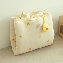 쉐베베 유아용 쉐덕이 양면 자수 낮잠 패드, 아이보리