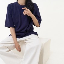 1마일 여성용 코튼20수 크루넥 무지 반팔 티셔츠 MSS-21-000