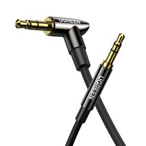 유그린 하이파이 스테레오 90도 3.5mm AUX 케이블 1m 40184, 혼합색상, AV139