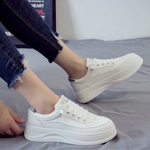 벨레페 여성용 크롬 뒷꿈치 컬러 배색 운동화