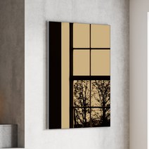 온미러 벽걸이 액자형 브론즈경 거울 1200 x 800 mm, 매트실버프레임