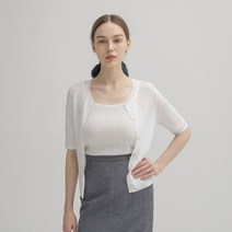 NAIN 여성용 슬림 골지 니트탑 + 가디건 세트 CD-1933