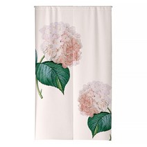 마켓A 수채화 꽃 파티션 하프 커튼