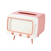 라벤더 마레네 TV 핸드폰거치 티슈케이스, 핑크, 1개