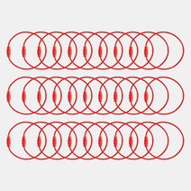 파스텔 와이어키링, 30개, 레드