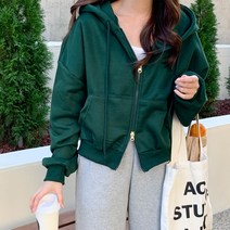 노웨인 박시 리본 기모 크롭 후드집업 자켓 cpjk4390k29