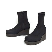 엘모 여성 스판 웨지 앵클부츠 6.5cm