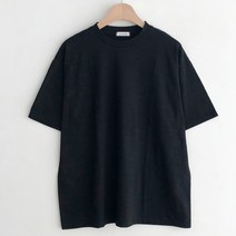 슈가펀 여성용 슈라벨 루즈핏 슬라브 반팔 티셔츠
