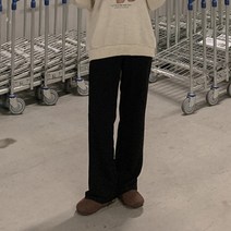 큐니걸스 여성용 숏 일반 롱수선놉9 빅밴드 숏버전 와이드트레이닝팬츠