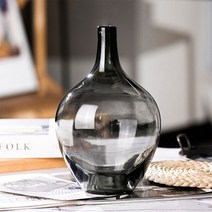 심플 호리병 유리 화병, 블랙