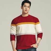 업클라스 남성용 컬러 배색 7부 티셔츠 a094cp