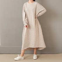 비나인 테우리 스트라이프 박시원피스