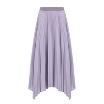 탱커스 밴딩 주름 언발 플리츠 스커트