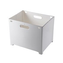 구디푸디 접이식 벽걸이 빨래바구니 세탁물 보관함 대, 화이트, 1개