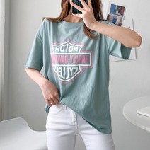 티탁 여성용 모토 반팔 티셔츠