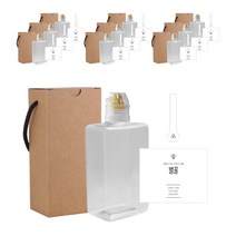 통통납작 꿀병 페트 300ml + 원터치브릿지 옐로우캡 + 심플 벌꿀 L 스티커 세트, 10세트