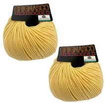 메리노골드 메리노울 털실 2P, 192 다포딜옐로, 125m