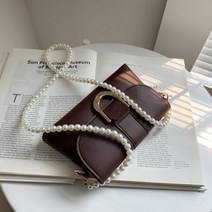 진주 체인 크로스 미니백