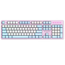 마이크로닉스 MANIC EX580 광축 크리스탈 게이밍 키보드, 일반형, 파스텔핑크 + 화이트