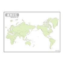 지도닷컴 세계지도태평양중심백지도 그린 코팅형 150 x 110 cm, 1개